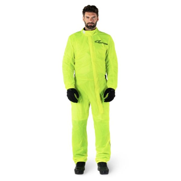 Mono de lluvia impermeable Alpinestars HURRICANE RAIN V2 YELLOW FLUO