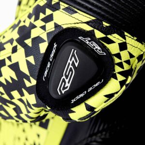 Mono de piel RST Pro Series D3O Airbag negro amarillo neón