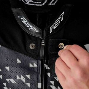 Mono de piel RST Pro Series D3O Airbag negro plata