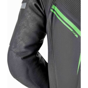 Mono de piel RST S1 D3O negro verde neón