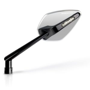 Espejo retrovisor para moto Barracuda SKIN-XN INDICATOR PLATA (par)