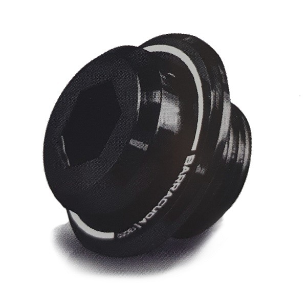 TAPÓN BARRACUDA ACEITE MOTOR HONDA en aluminio NEGRO