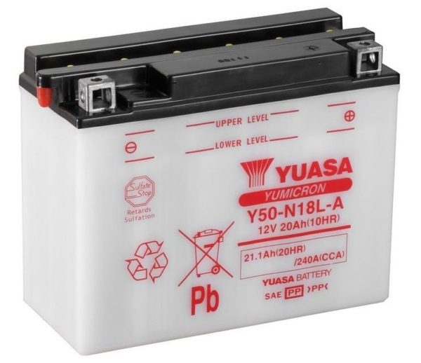 YUASA - Batería Yuasa Y50N-18L-A Combipack -