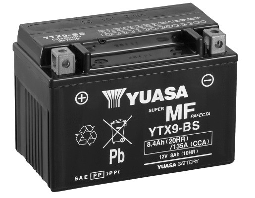 Batería Yuasa YTX9-BS Sin Mantenimiento