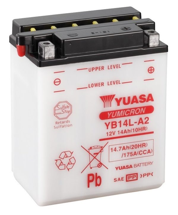 YUASA - Batería Yuasa YB14L-A2 Combipack -