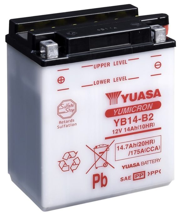 YUASA - Batería Yuasa YB14-B2 Combipack -
