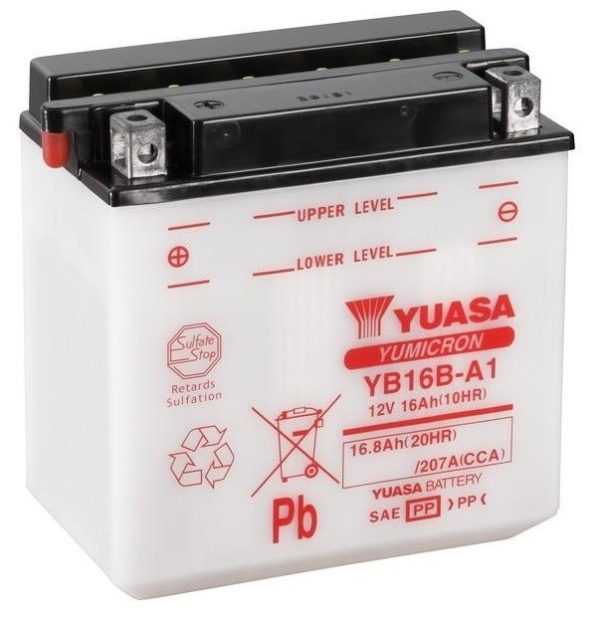 YUASA - Batería Yuasa YB16B-A1 Combipack -