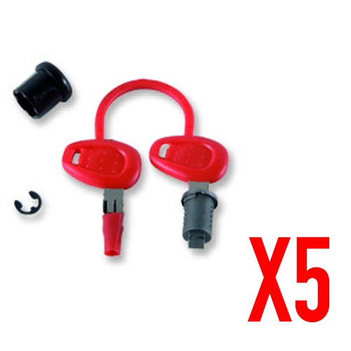 RECAMBIO MALETA GIVI KIT CIERRE STANDARD UNIFICAR 5 MALETAS L LATERAL ROJO