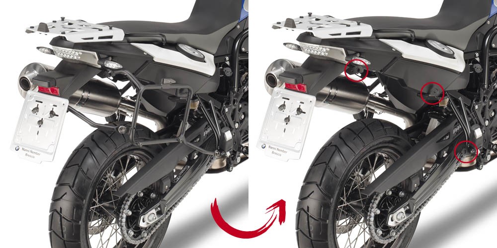 PORTAMALETAS GIVI LATERAL EXTRACCIÓN RAPIDA BMW FGS 650-700-800 12-13