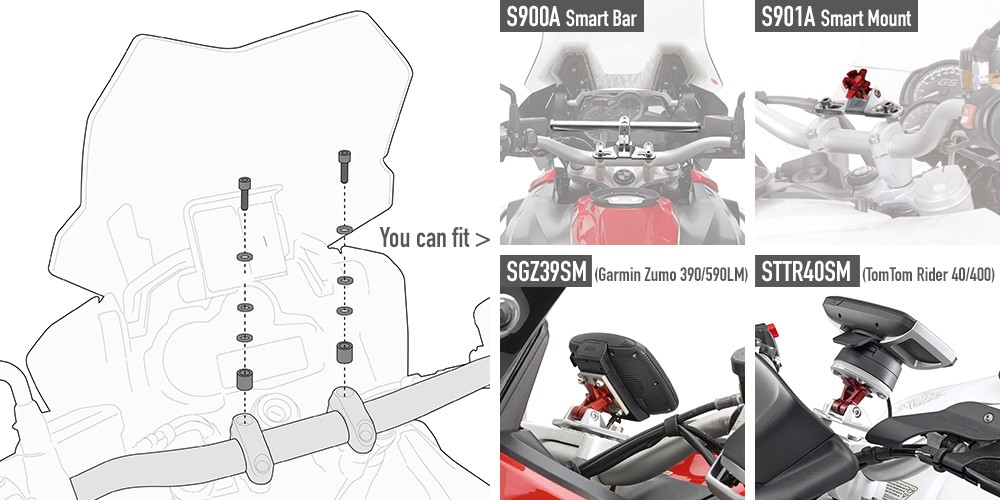 KIT GIVI TORNILLERIA PARA S900A/SMARTBARESP DUCATI/SUZUKI/YAMAHA/KAWW