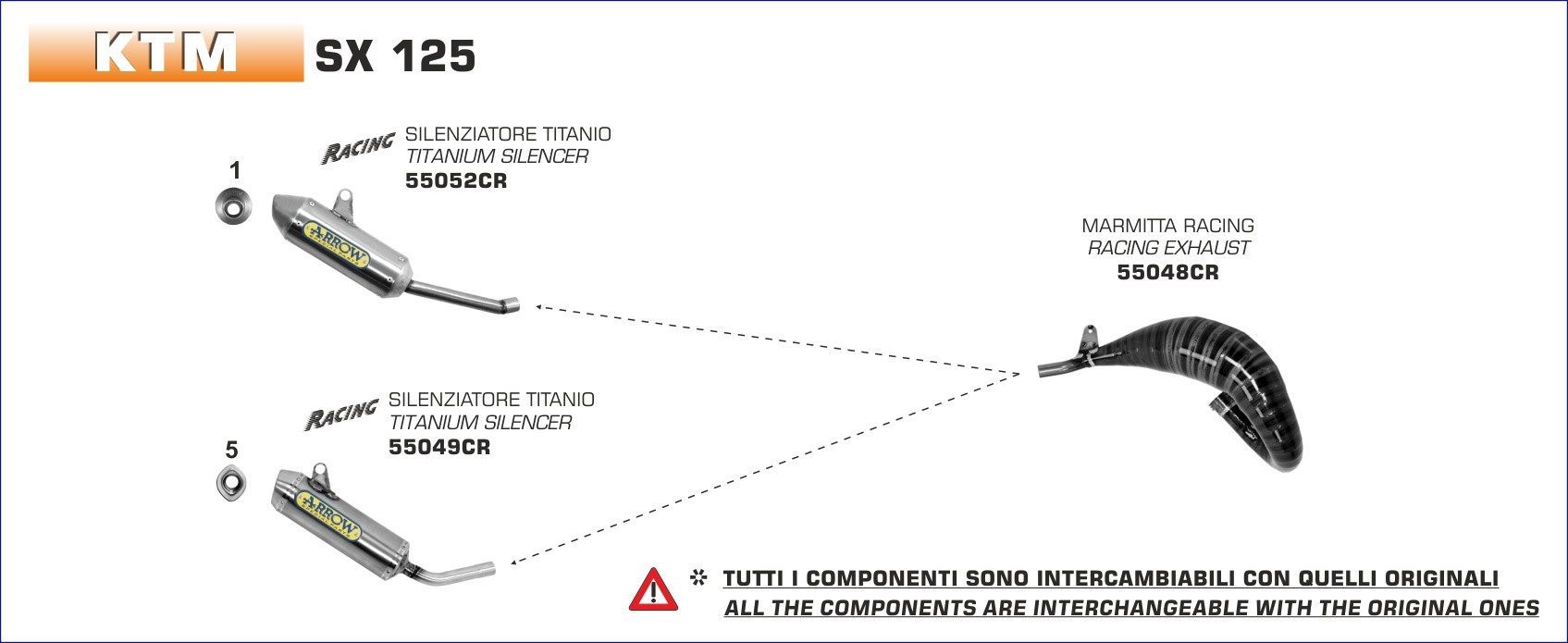 ESCAPES ARROW KTM - Silencioso Arrow de titanio -