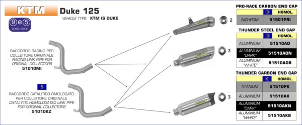 ESCAPES ARROW KTM - Conector Arrow para Colectores Arrow originales -