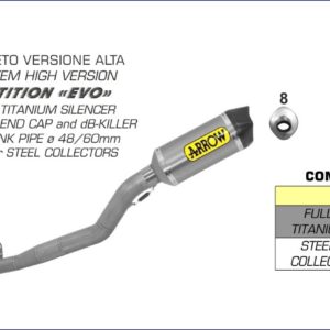 ESCAPES ARROW HONDA - Sistema completo Arrow COMPETITION FULL TITANIO -