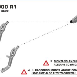 YAMAHA - Sistema completo Arrow COMPETITION FULL TITANIUM fondo en carbono -