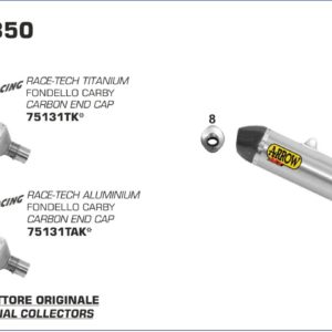 KTM - Sistema completo Arrow Off-Road MX Competition fondo en carbono -