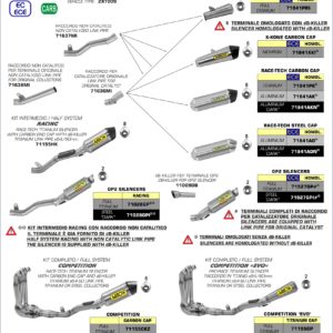 ESCAPES UNIVERSALES - Conector Arrow central no catalitico para Silencioso Arrow originale -