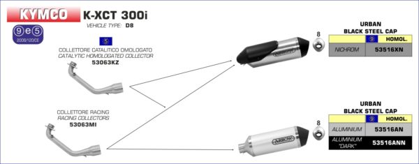 Silencioso Arrow Urban  de aluminio fondo Dark
