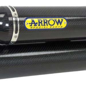 Silencioso Arrows Round-Sil de carbono Approved alti (Dcho+Izdo)