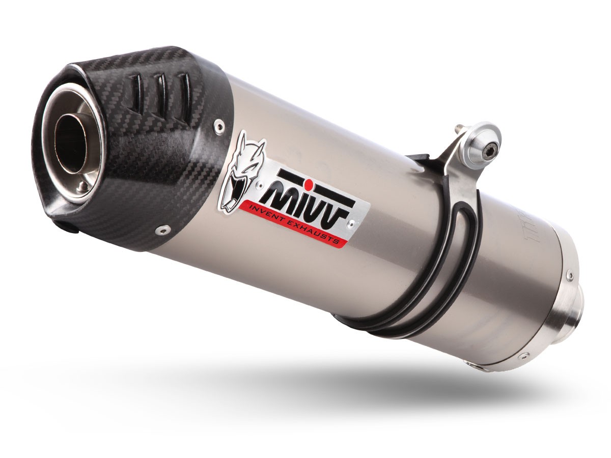 Escape MIVV KTM X.KT.0001.S4C POWER STEEL Imp. compl./Full sys. 1x1 OVAL TITANIO carbon cap/TITAN carbon cap