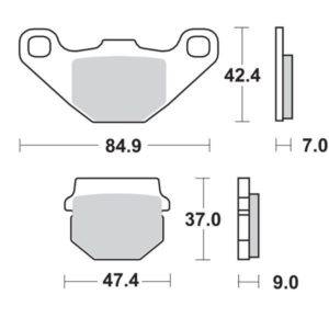 PASTILLAS DE FRENO SBS 544 APRILIA