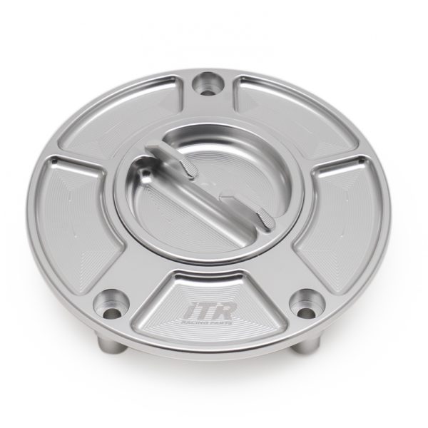 TAPÓN ITR de deposito R en aluminio con cierre de rosca Kawasaki en color plata