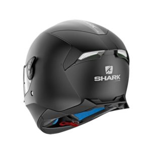 CASCO SHARK SKWAL 2 BLANK MAT WHT LED Black Mat