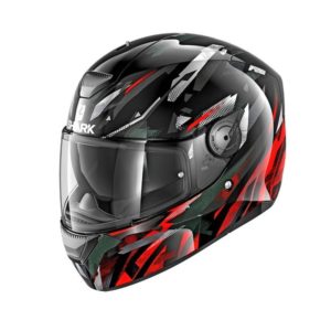 Casco Shark D-SKWAL KANHJI Black red white