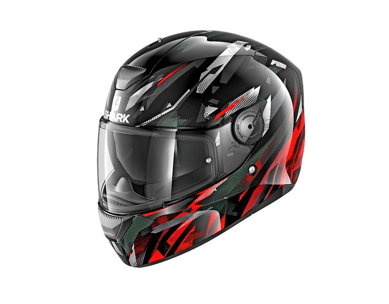 Casco Shark D-SKWAL KANHJI Black red white