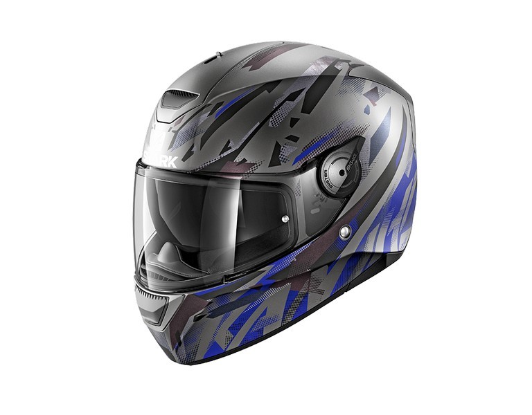 Casco Shark D-SKWAL KANHJI MAT Anthracite Blue Black
