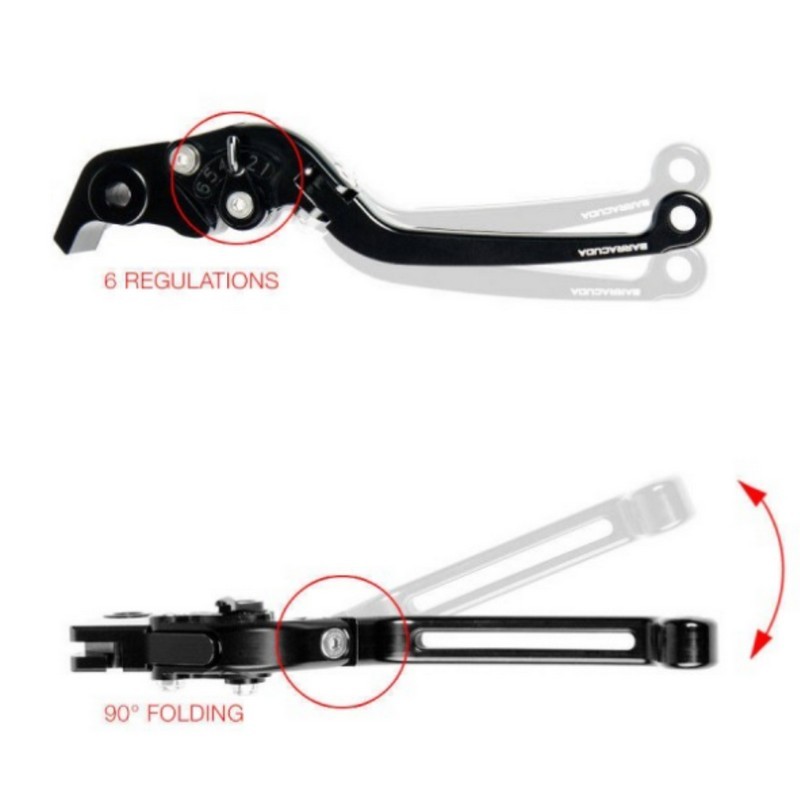 PAR MANETAS FRENO/EMBRAGUE BARRACUDA HONDA CB 650R (2019-)