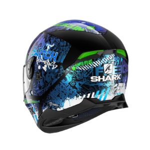 Casco Shark Skwal 2 Switch Riders 2 Negro Azul Verde