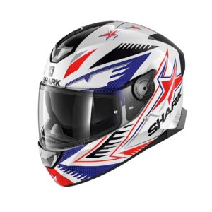 Casco Shark Skwal 2 Draghal White Blue Red