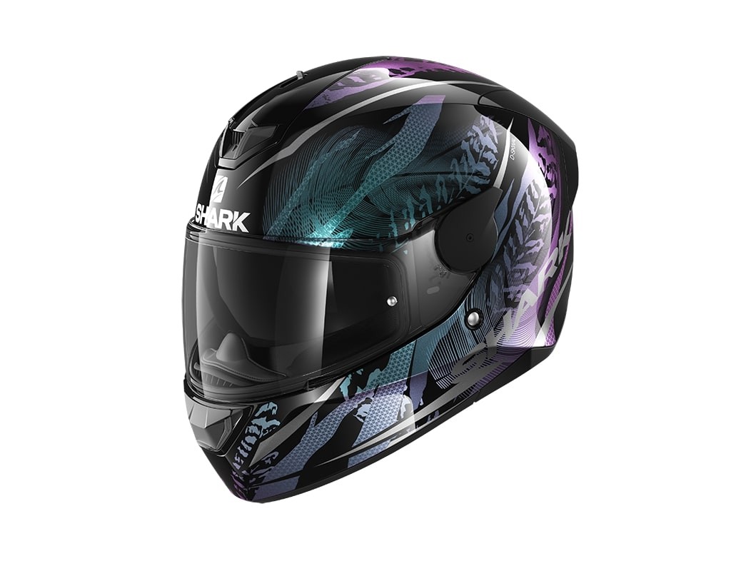 CASCO SHARK D-SKWAL SHIGAN Black Violet Glitter