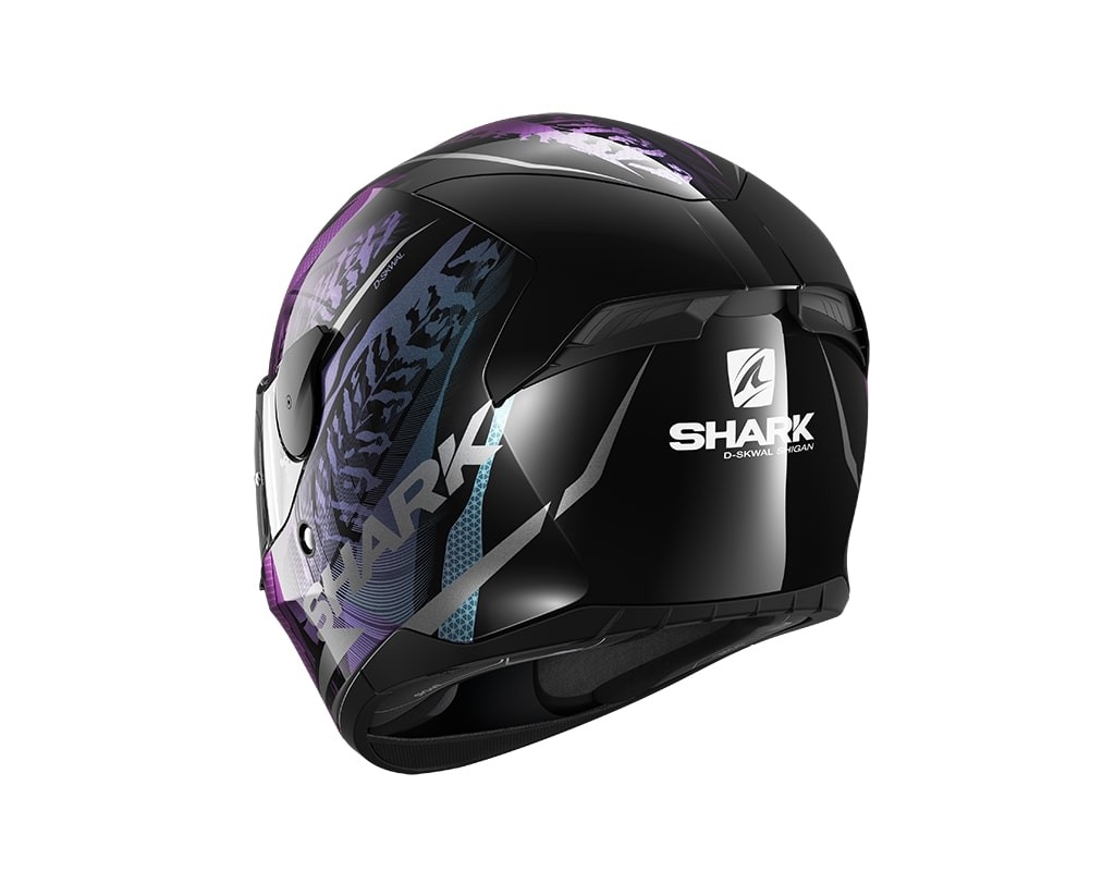 CASCO SHARK D-SKWAL SHIGAN Black Violet Glitter
