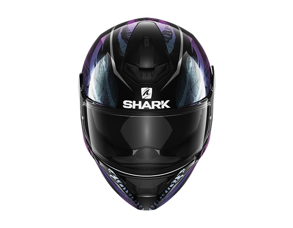 CASCO SHARK D-SKWAL SHIGAN Black Violet Glitter