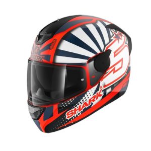 Casco Shark D-SKWAL ZARCO 2019 Mat Orange White Blue