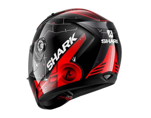 Casco Shark RIDILL 1.2 MECCA Black red silver
