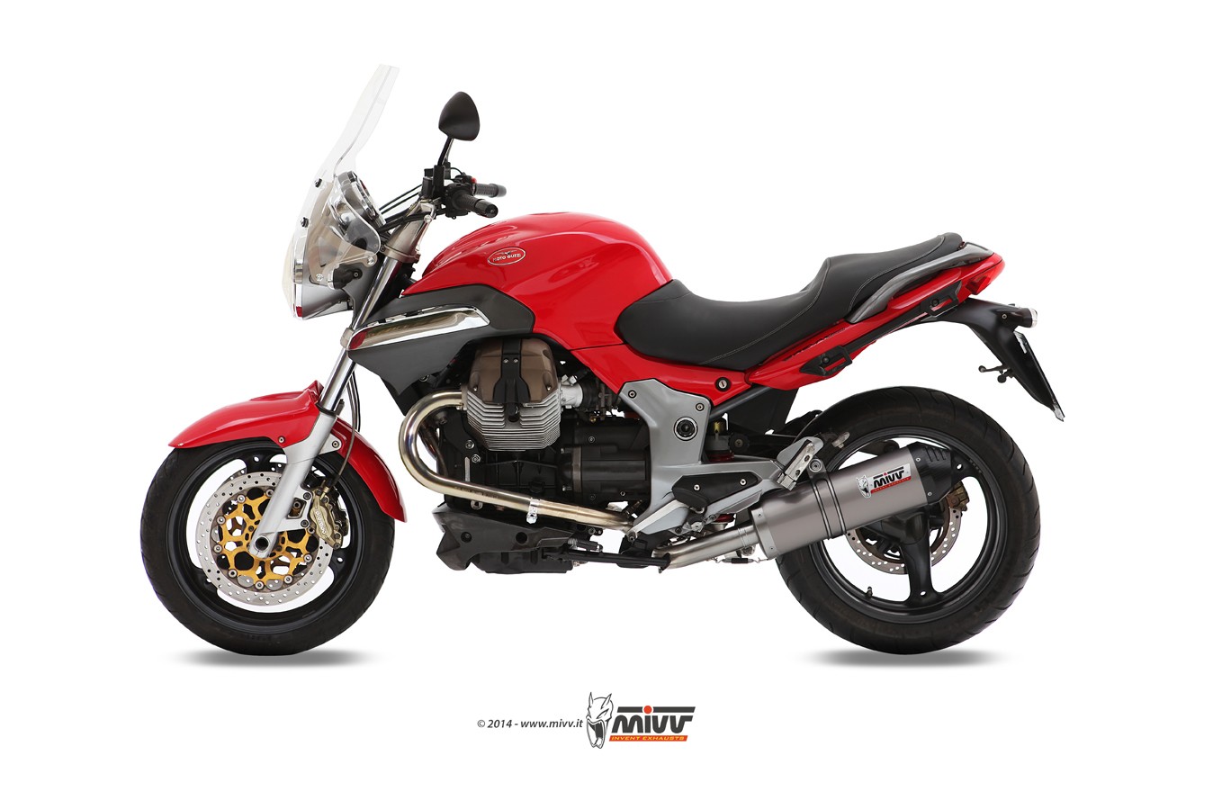 Escape MIVV OVAL TITANIO,COPA CARBONO Moto Guzzi BREVA 1100 (2005+)