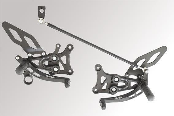ESTRIBERAS LIGHTECH REGULABLES CON REPOSAPIES ABATIBLE PARA SUZUKI GSXR 1000 09