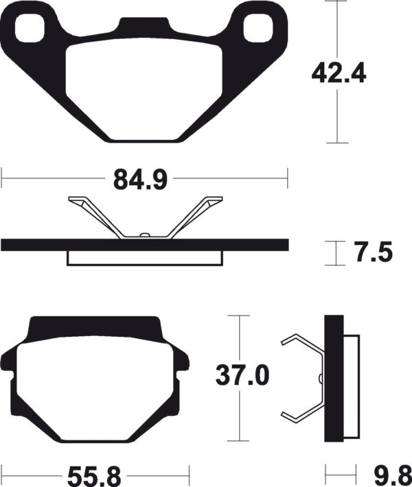 APRILIA - Pastillas de freno orgánicas Brembo 07BB0708 -