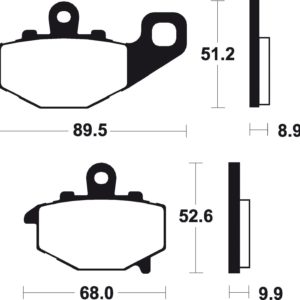 KAWASAKI - Pastillas de freno sinterizadas Brembo 07KA16SP -