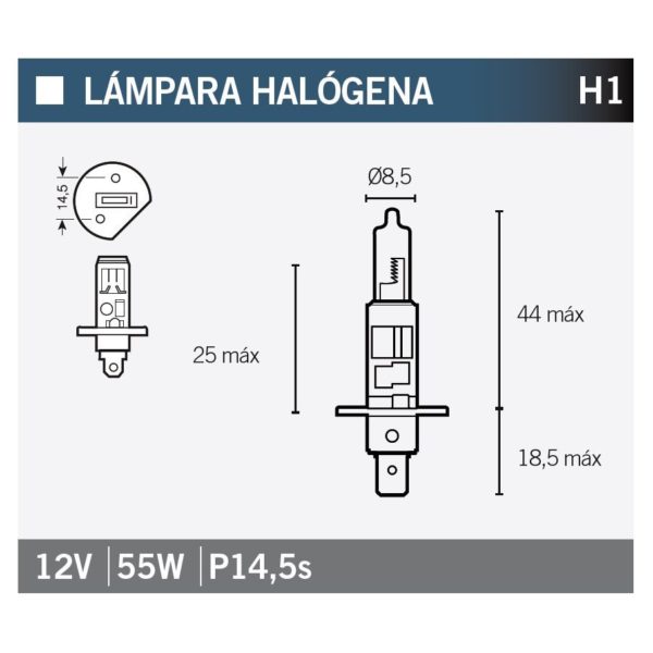 LAMPARA HALOGENA H1