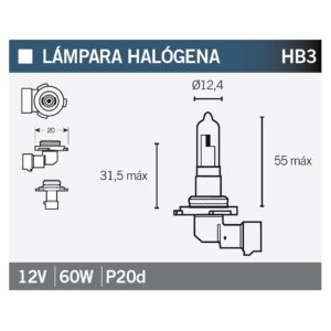 LAMPARA HALOGENA HB3