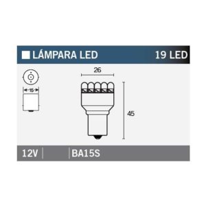 LAMPARA 19LED BA15S