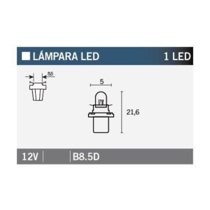 LAMPARA 1LED B8.5D