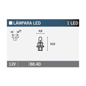 LAMPARA 1LED B8.4D