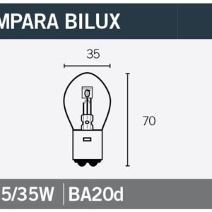 PARA TU MOTO UNIVERSAL - LAMPARA BILUX 12V35/35W -