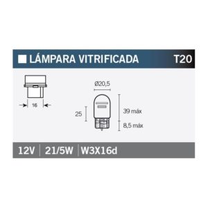 PARA TU MOTO UNIVERSAL - LAMPARA 12V21/5W -