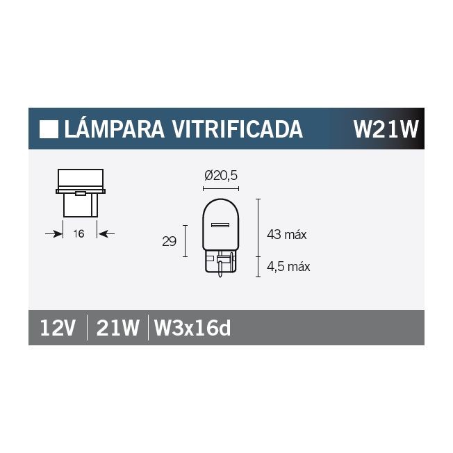 LAMPARA 12V21W