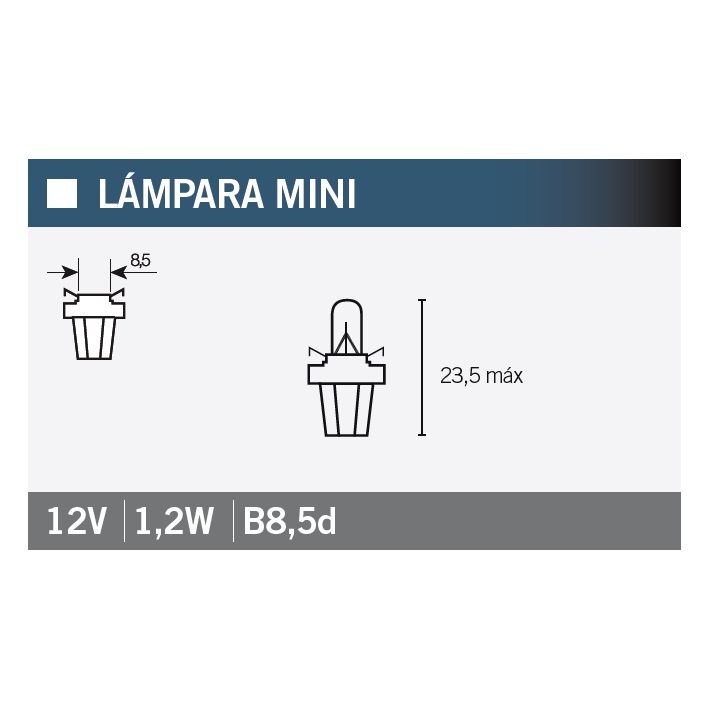 Lámpara OSRAM 2721MF 12V1,2W